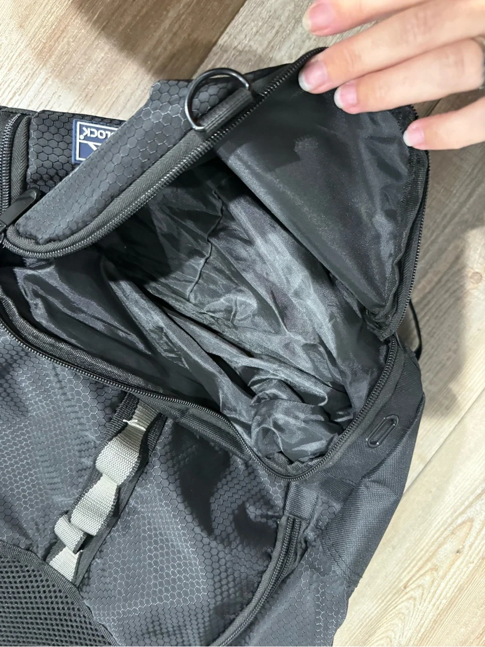 Black Capslock Soccer Backpack